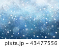 雪降る夜　背景素材 43477556
