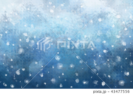雪降る夜 背景素材のイラスト素材