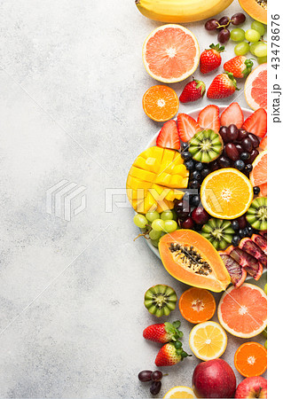 Raw fruits berries platter Raw fruits berries platter 43478676