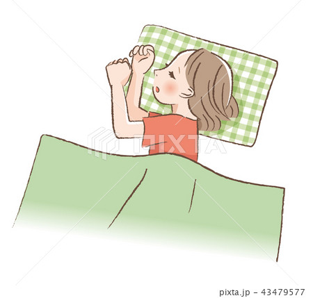 寝る子供のイラストのイラスト素材