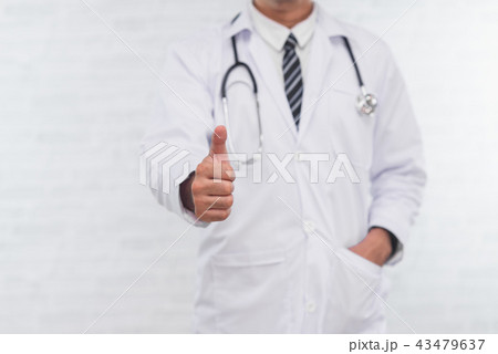 portrait of doctor on white background 43479637