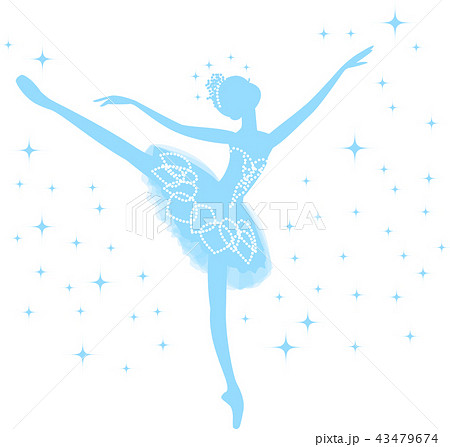 Ballet ballerina silhouette arabesque pink - Stock Illustration [43479673]  - PIXTA