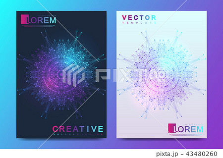 Modern vector template for brochure leaflet flyer cover catalog magazine or annual report. Golden 43480260