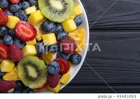 Fresh fruit and berries salad Fresh fruit and berries salad 43481003