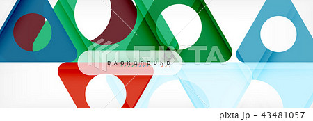 Circle and triangle abstract background 43481057