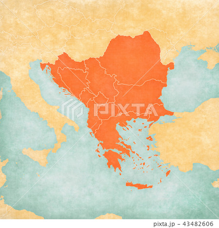 Map of Balkans - All Countries Map of Balkans - All Countries 43482606