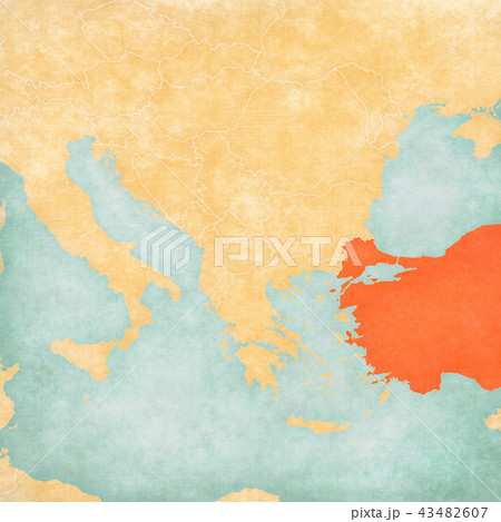 Map of Balkans - Turkey 43482607