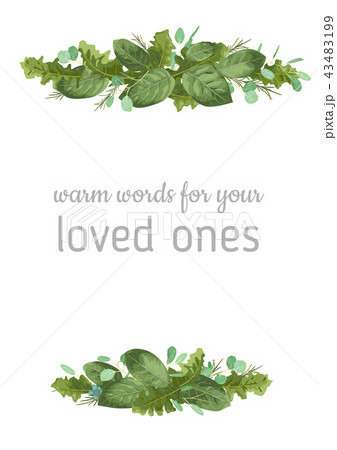 Wedding floral invitation, invite card. Vector 43483199