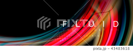 Flowing glowing color motion concept, trendy abstract layout template for business or technology 43483618