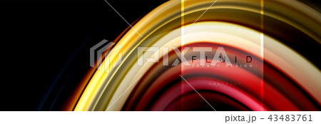 Fluid colors abstract background colorful poster, twisted liquid design on black, colorful marble or 43483761