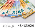 Banknotes of Euro Money. Euro cash background. Bus 43483929