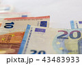 Banknotes of Euro Money. Euro cash background. Bus 43483933