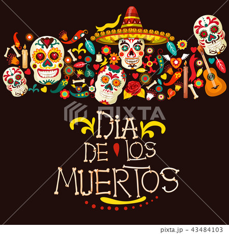 Dia de los Muertos Mexican holiday greeting card 43484103