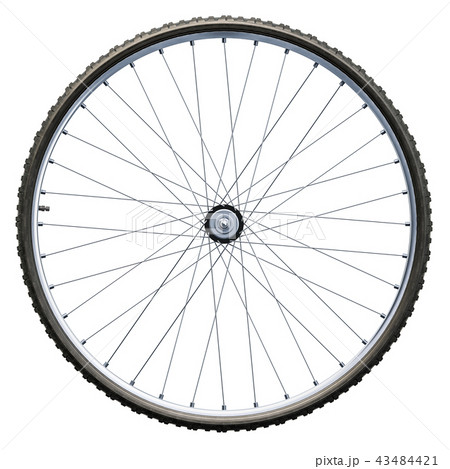 Bicycle wheel closeup. 3D rendering 43484421