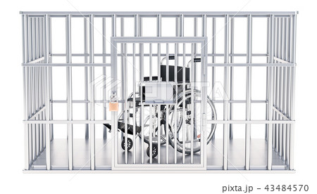Cage, prison cell with manual wheelchair Cage, prison cell with manual wheelchair 43484570
