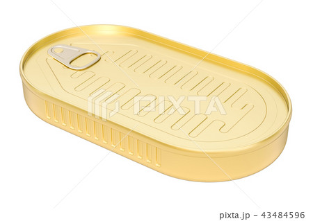 Closed tin can. 3D rendering Closed tin can. 3D rendering 43484596