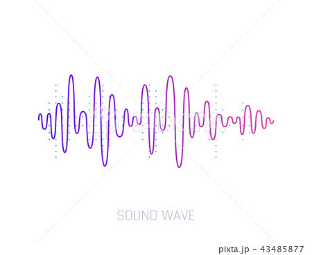 Vector Sound Wave. Colorful sound waves for party, DJ, pub, clubs, discos. Audio equalizer 43485877