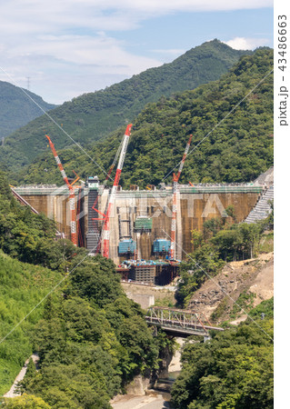 建設中の八ッ場ダムと水没予定地域 建設中の八ッ場ダムと水没予定地域 43486663