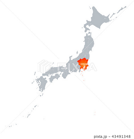 関東地方と日本列島 43491348