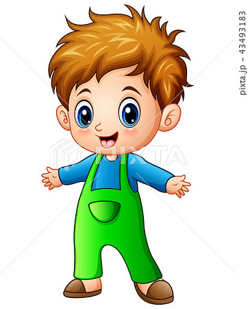 Cute little boy cartoon - Stock Illustration [43493183] - PIXTA