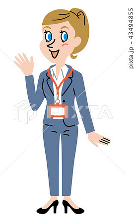 外国人 ビジネスウーマン 社員証 女性 イラスト のイラスト素材