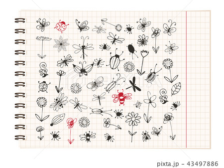 Insect sketch collection for your design Insect sketch collection for your design 43497886