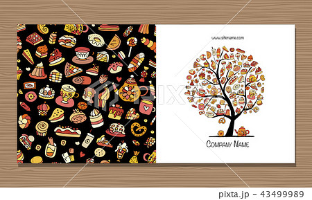 Greeting cards, design idea for sweets shop company Greeting cards, design idea for sweets shop company 43499989
