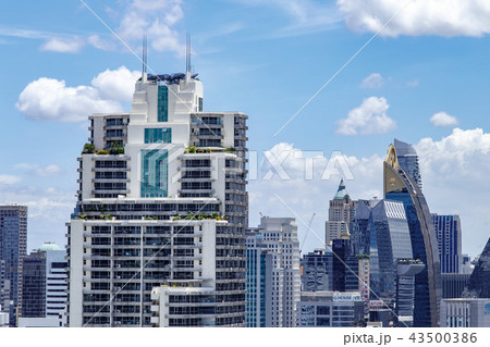 ビル,都会,バンコク,オフィス,マンション,コンド,建物,高層ビル,風景,ビジネス,都市,東京, 43500386
