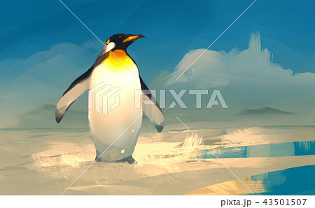 a emperor penguin standing on ice a emperor penguin standing on ice 43501507