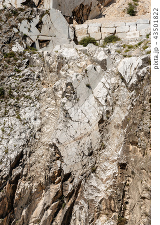 Quarry of white Carrara Marble - Apuan Alps Italy Quarry of white Carrara Marble - Apuan Alps Italy 43501822