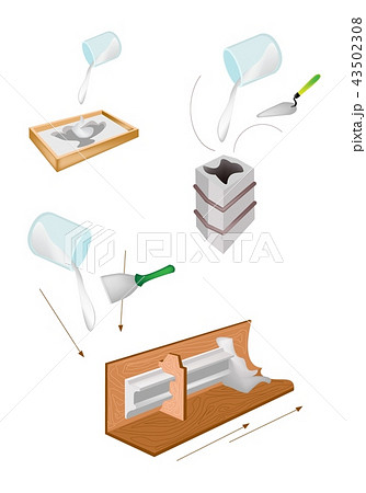 Plaster of Paris in A Molded Casting 43502308