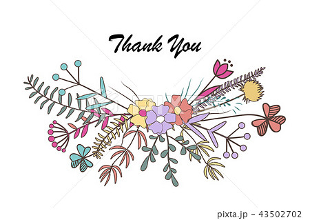 Colorful Flowers Thank You Card - Bridal Shower Stationery