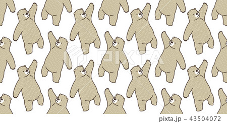 Bear seamless pattern vector panda polar bear 43504072