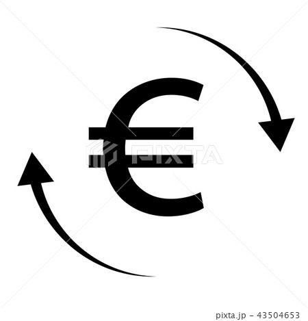 euro money transfer on white background.  43504653