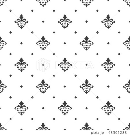 Floral pattern. Wallpaper baroque, damask. 43505288