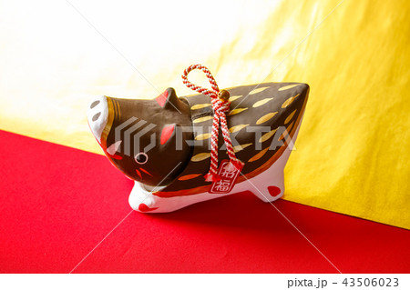 いのしし首振り張子 43506023