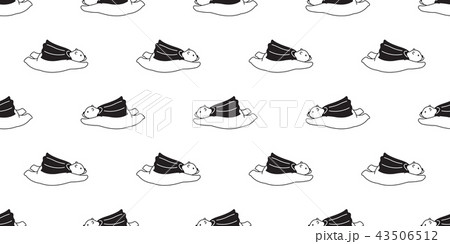 Bear seamless pattern vector polar bear panda fly 43506512