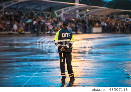 Minsk, Belarus. Traffic Road Police Officer Policeman Inspector Minsk, Belarus. Traffic Road Police Officer Policeman Inspector 43507118