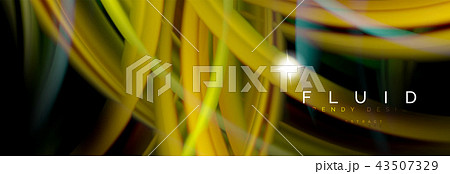 Flowing glowing color motion concept, trendy abstract layout template for business or technology 43507329