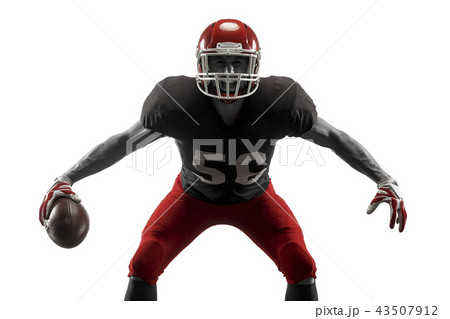 one american football player man studio isolated on white background one american football player man studio isolated on white background 43507912