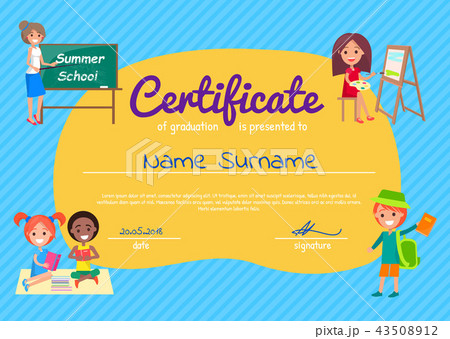 Certificate of Graduation Poster with Students 43508912
