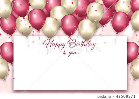 誕生日メッセージ カードの画像素材 Pixta ピクスタ