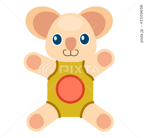 Cute Koala Bear in Beige Rompers Illustration 43509696