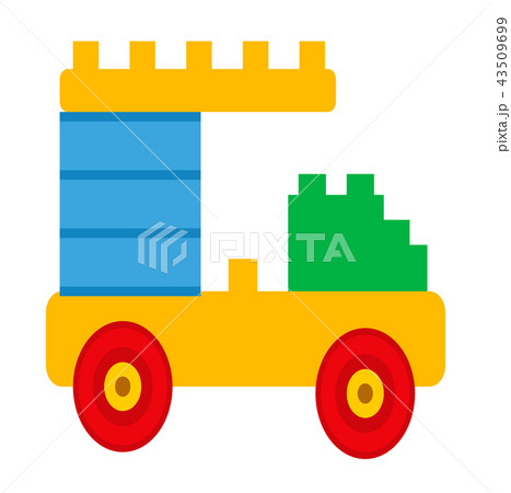 Simple Car Constructor Toy Isolated Illustration 43509699