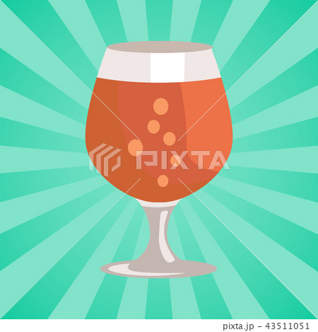 Snifter Beer in Transparent Glassware Vector 43511051