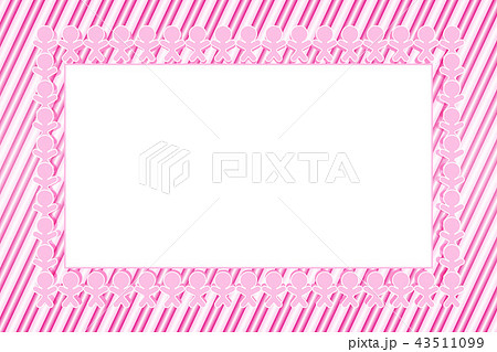 背景素材壁紙,縞模様,写真枠,仲良し,協力,イメージ,フォトフレーム,タイトルスペース,人の輪,仲間 43511099