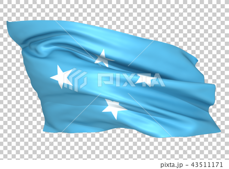 ミクロネシア連邦 国旗のイラスト素材