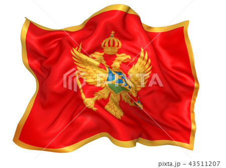 モンテネグロ国旗のイラスト素材