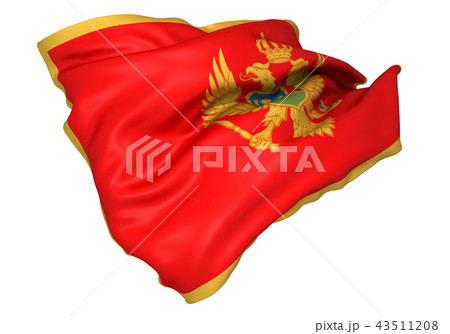 モンテネグロ国旗のイラスト素材