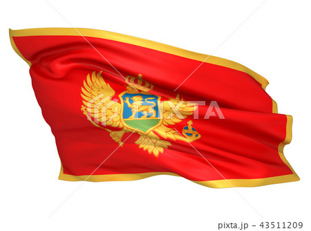 モンテネグロ国旗のイラスト素材